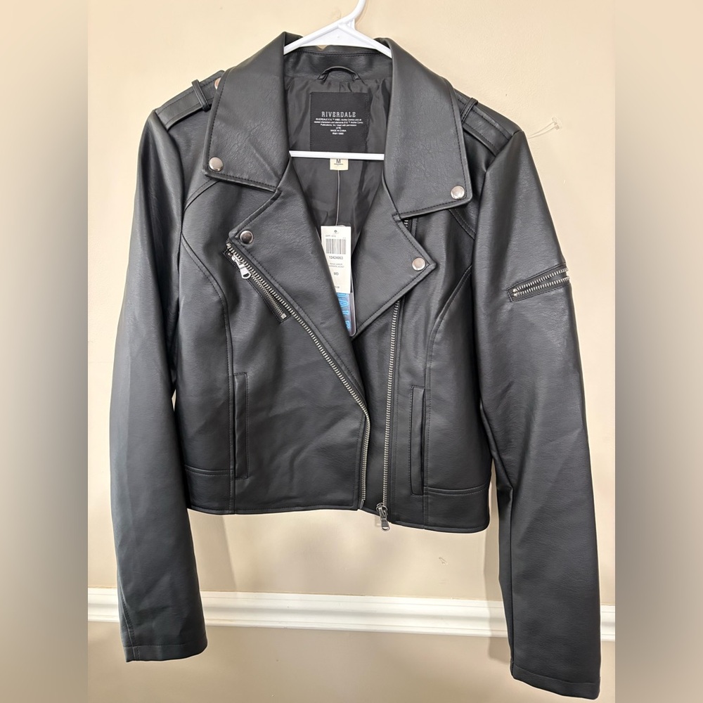 NWT Riverdale Southside Serpents Jacket Faux Leather Black Unisex Medium